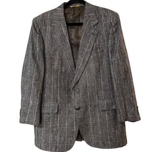 1990s Kuppenheimer Mens Sport Coat Size 44" Gray Pink Blue Single Breasted READ